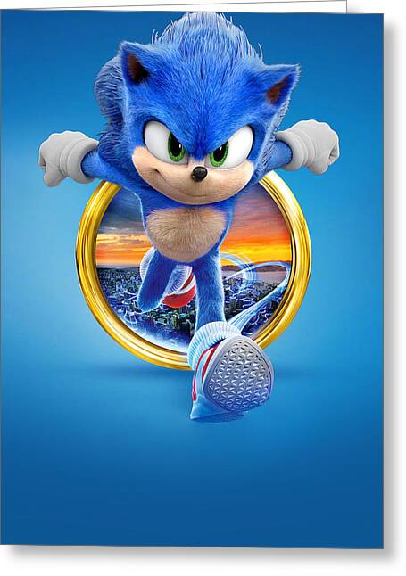 Super Sonic from the Sonic The Hedgehog 2 Movie Digital Print Greeting  Card for Sale by AniMagnusYT