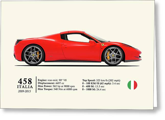 458 Italia Greeting Cards