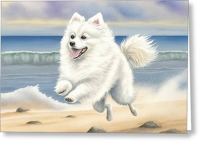 American Eskimo Dog Greeting Cards