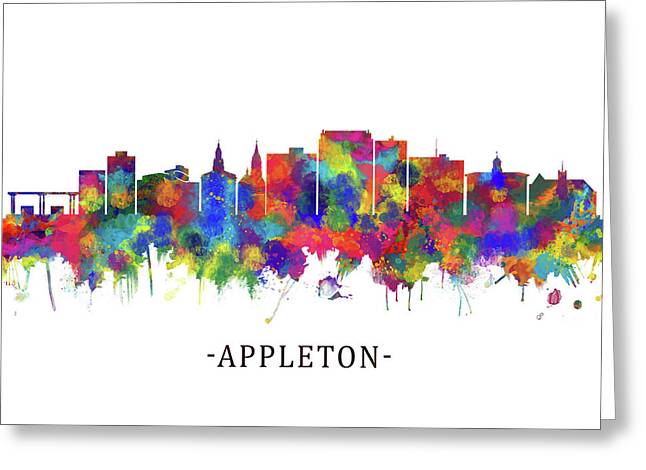 Downtown Appleton Mixed Media Greeting Cards