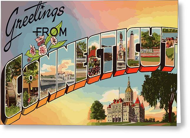 Connecticut Landscape Digital Art Greeting Cards