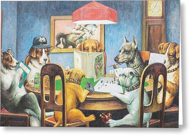 Dogs Playin Cards - Diamond Paintings 