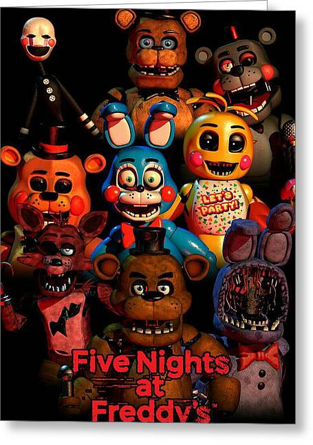 Five Nights at Freddy's - FNAF 4 - Nightmare Freddy Greeting Card