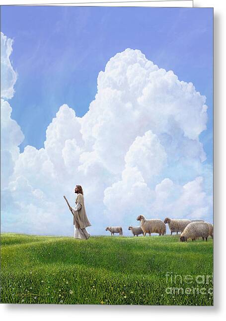 Leading Sheep Greeting Cards
