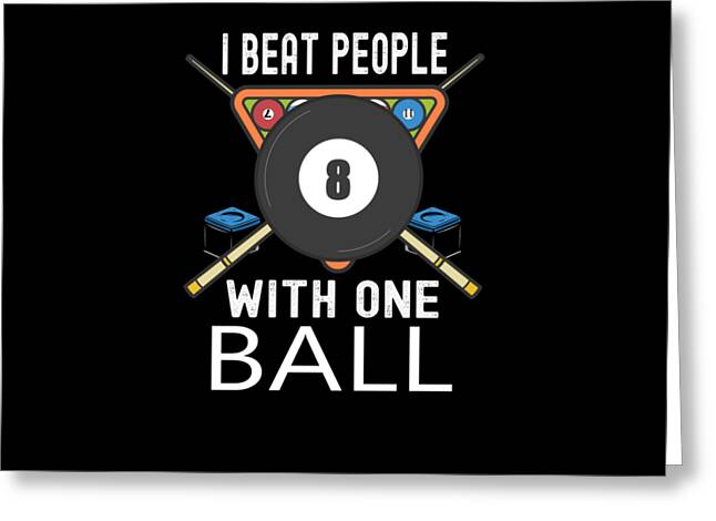 8-ball rules poster | Greeting Card