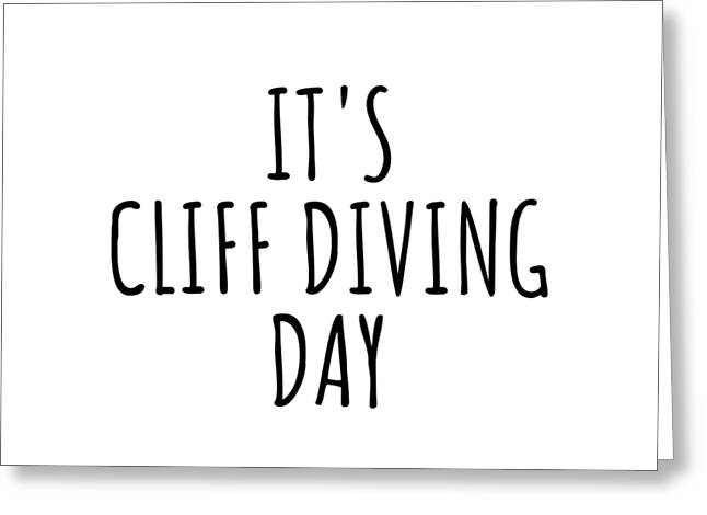 Cliff Diving Greeting Cards