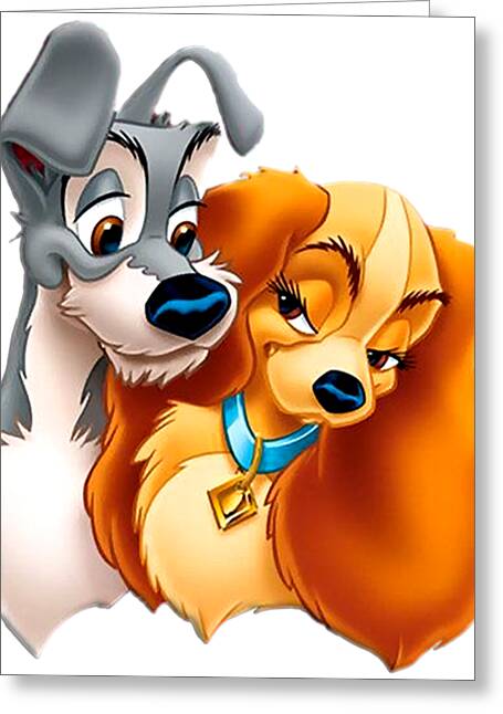 Your Words LADY & Tramp DOGS Personal Business CUSTOM Christmas CARDS USA 