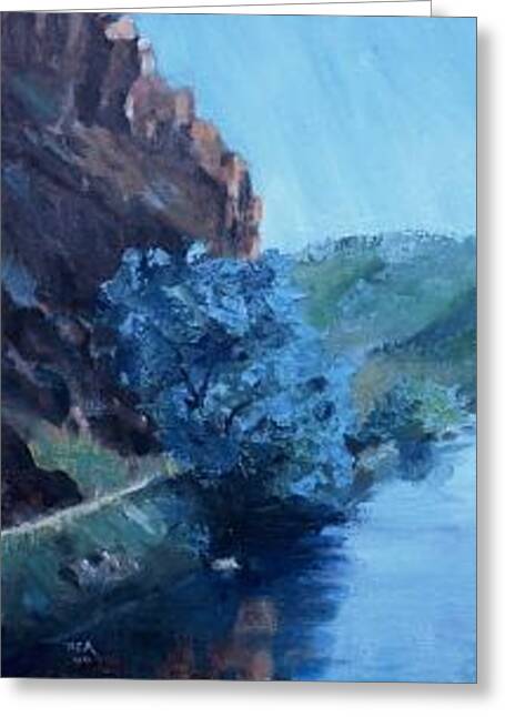Painted On The Missouri River At Wolf Creek Greeting Cards