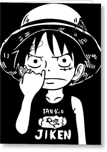 Luffy's Scar Lineart Greeting Card for Sale by Superdooperman