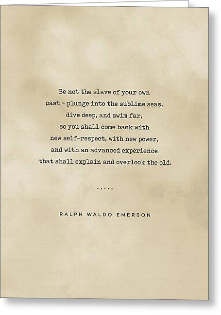 Emerson Literary Print Friendship Card Blessings of Old Friends Card Card for Best Friends Ralph Waldo Emerson Quote Card