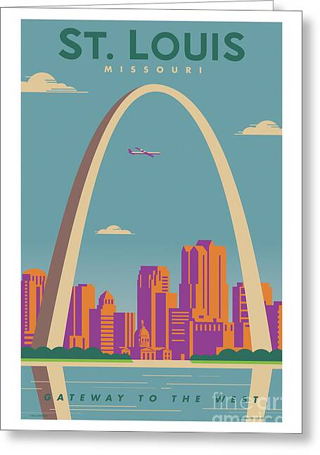 STL St. Louis Luggage Tag II Digital Art by Naxart Studio - Fine Art America