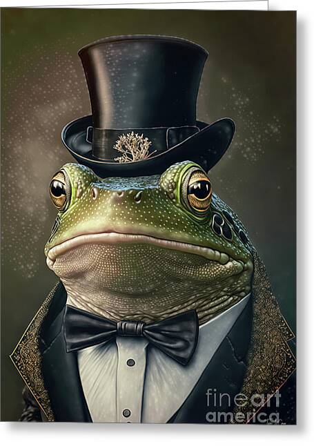 Green Frogs Greeting Cards