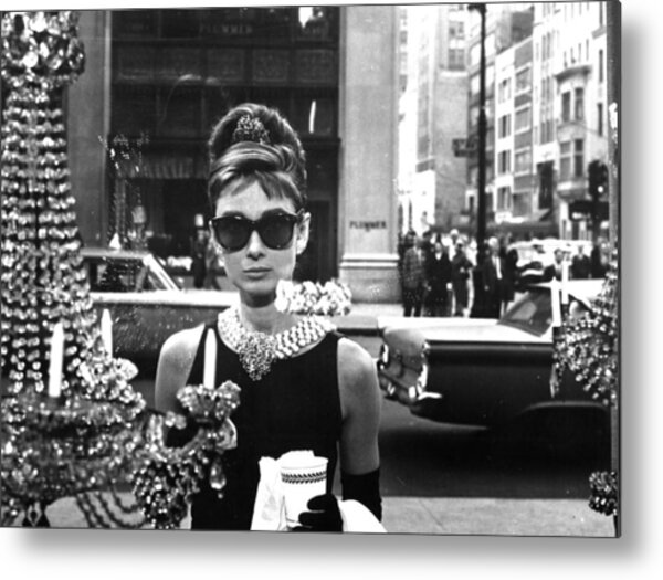 Audrey Hepburn in Iconic Scene Metal Print