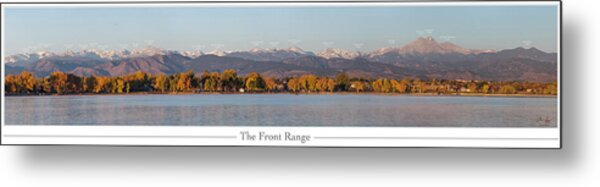 Front Range With Peak Labels Metal Print