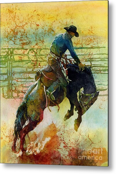 Lariat on a Saddle - Sepia Metal Print by Olivier Le Queinec - Fine Art  America