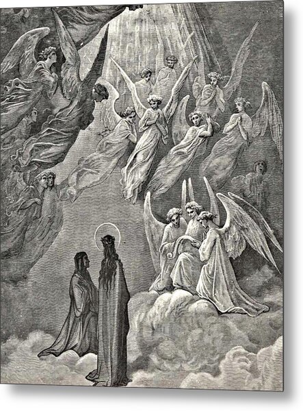 Angels In Heaven Dante's Divine Comedy Illustration Drawing by