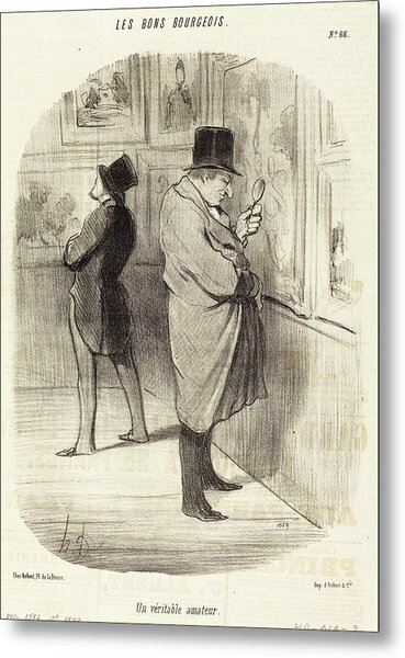 Honoré Daumier French 1808 1879 Un Veritable Amateur Drawing By