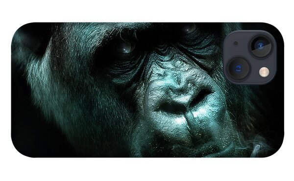 Angry Gorilla - iPhone Case alternative background by Matthias Zegveld
