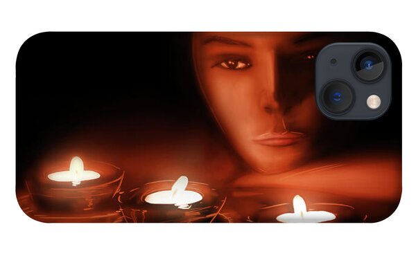 Candlelight Woman - iPhone Case by Matthias Zegveld