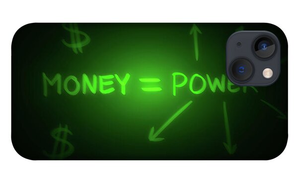 Money Equals Power - iPhone Case alternative background by Matthias Zegveld