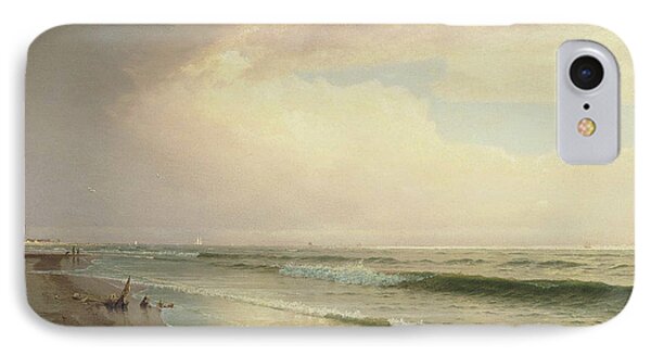 Seascape With Distant Lighthouse Atlantic City New Jersey 