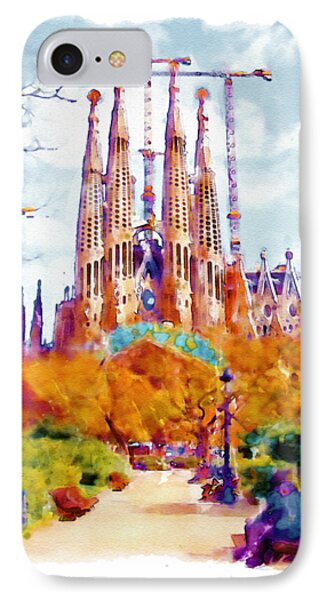 La Sagrada Familia - Park View Digital Art by Marian Voicu