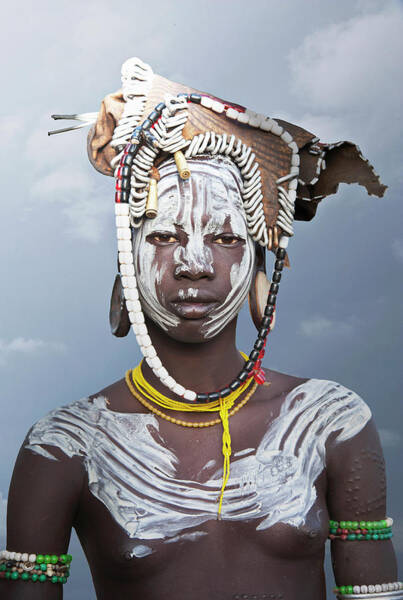 Ethipia, Omo Valley,africa. Mursi People Poster by Buena Vista Images