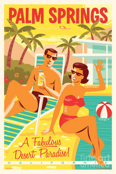 Palm Springs Poster - Retro Travel Poster