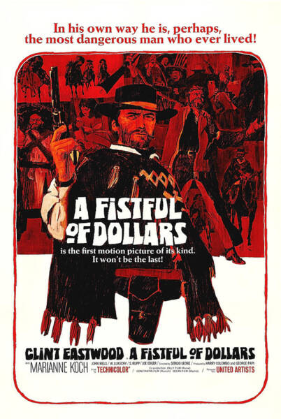 65400 A Fistful of Dollars Movie Clint Eastwoo Wall Print POSTER Plakat