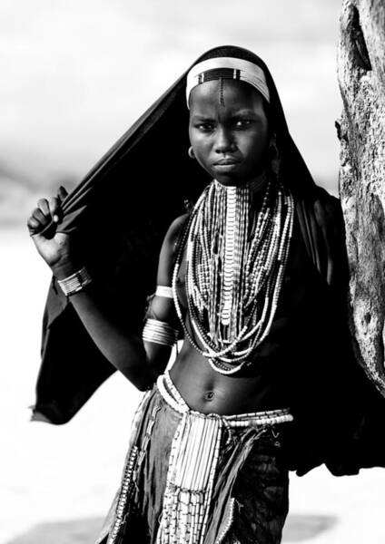 Erbore Tribe Woman In Ethiopia On Poster by Eric Lafforgue