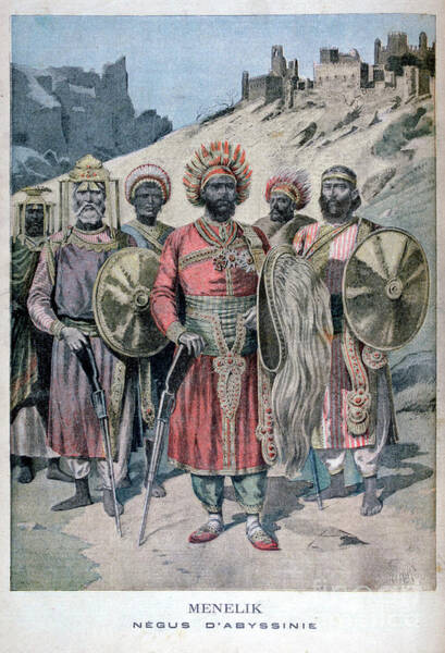 Menelik Ii Of Abyssinia, 1895. Artist Poster by Print Collector