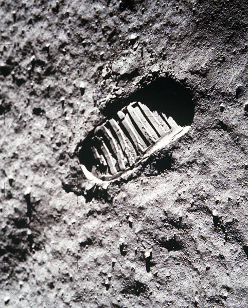 Apollo 11 Footprint On The Moon Poster