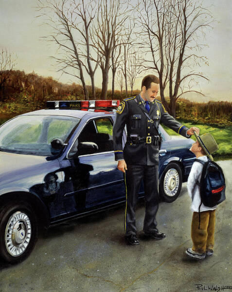 Polizei Auto Police Polizeiwagen XXL Wandbild Kunstdruck Foto Poster P0586 
