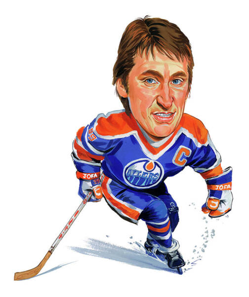 Canvas Wayne Gretzky Edmonton Oilers Poster Hockey Fan,Kids Wall Decor Banner 