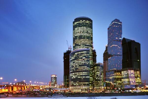 Moscow Skyline #1 Poster by Vladimir Zakharov