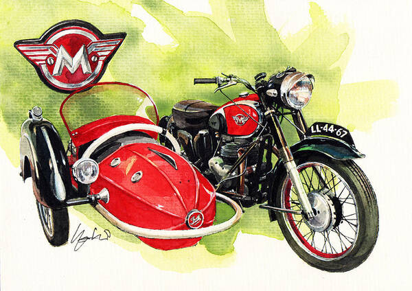 Decor Poster.Home interior design.Room wall print.1939 Matchless motorcycle.6840 