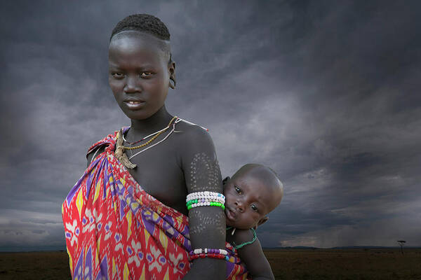 Karo Tribe  Woman With Child Poster by Buena Vista Images