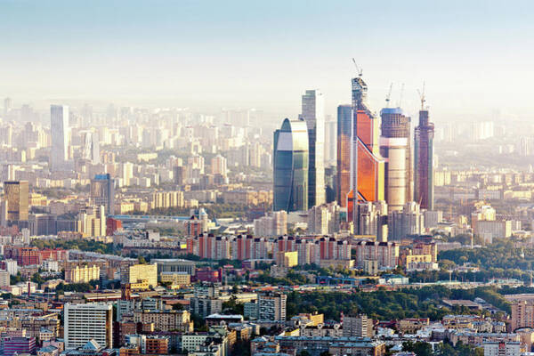 Moscow Skyline. Aerial View Poster by Mordolff