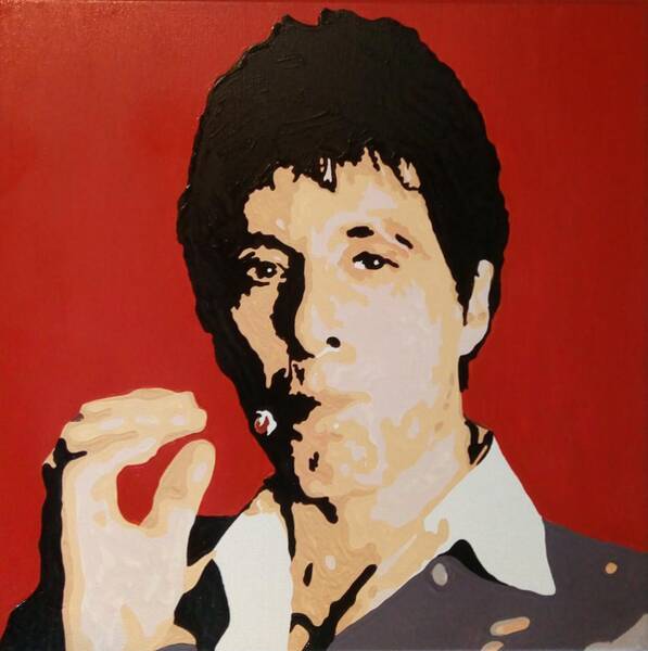 Graffiti Tony Montana Poster Street Art Al Pacino Scarface Movie Canvas  Print Painting Wall Art Picture for Living Room Decor