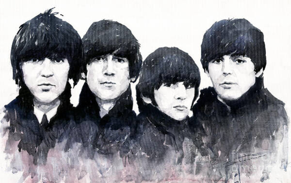 Art Print featuring the painting The Beatles by Yuriy Shevchuk