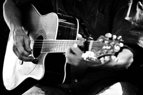 Wall Art - Photograph - Guitar Player by Paul Huchton