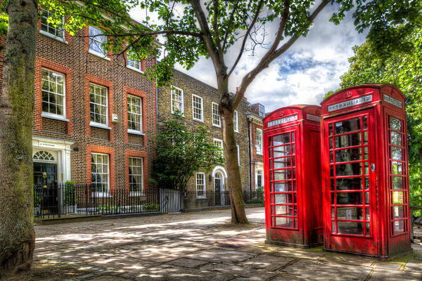 Photograph - A Pair of Red Phone Booths #2 by Tim Stanley