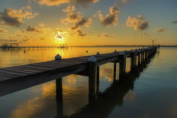  Photograph - Pier at Sunset by Tim Stanley