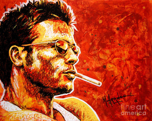 Man with Sunglasses and Cigarette Painting