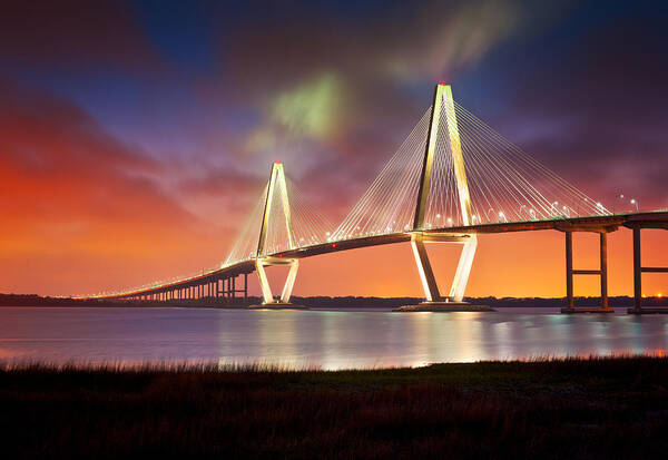 Wall Art - Photograph - Charleston SC - Arthur Ravenel Jr. Bridge Cooper River by Dave Allen