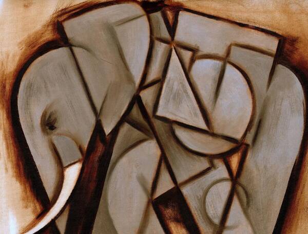 Tommervik Abstract Cubism Elephant Art Print Art Print