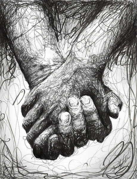 Holding Hands #1 Art Print