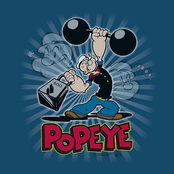 POPEYE the Sailor man 8 x 10  MAT PRINT~Strong to the Finish~SUPERHUMAN STRENGHT