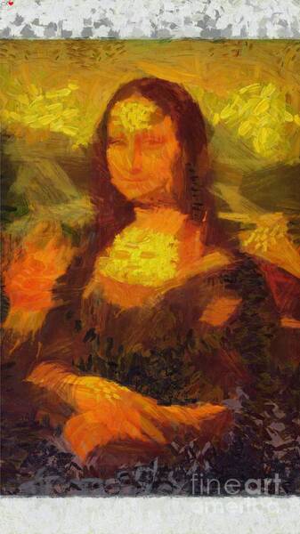  Painting - Mona Lisa Smiles by Catherine Lott