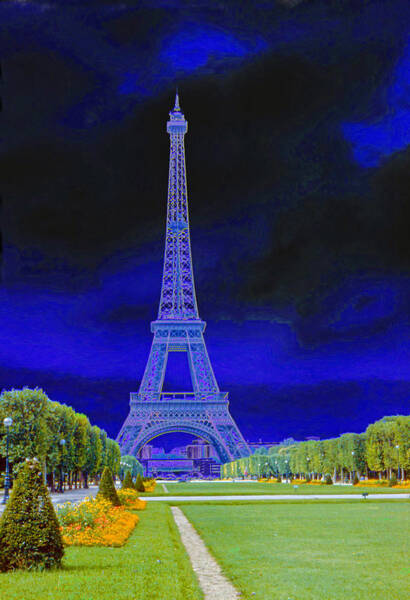 Wall Art - Photograph - Purple Eiffel by Chuck Staley